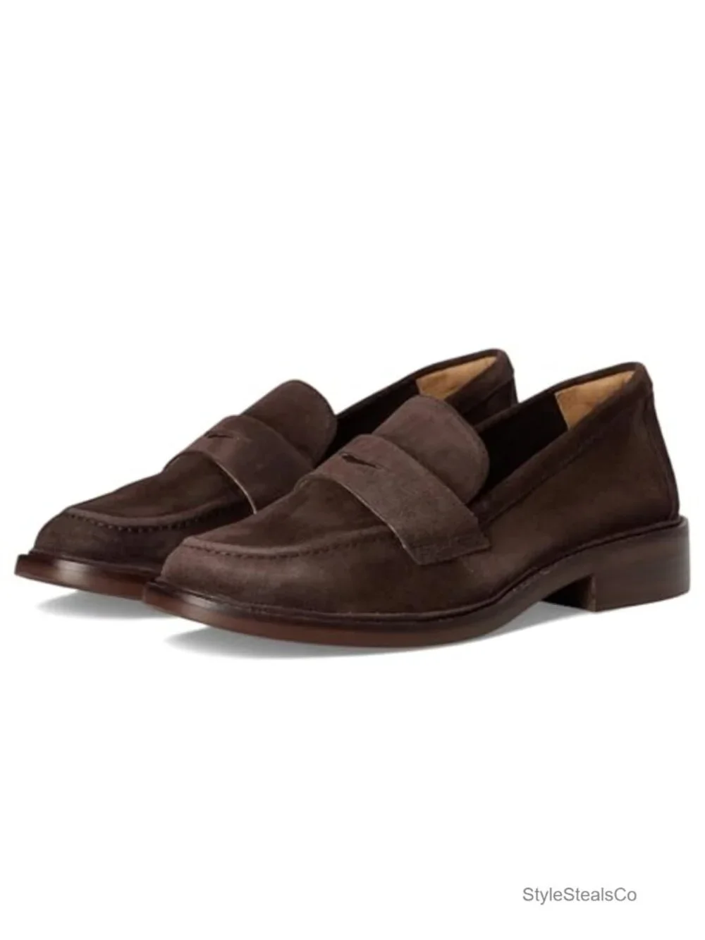 Italian Suede Penny Loafers with Cushioned Insole